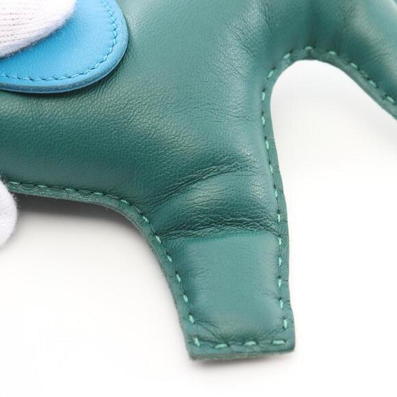 HERMES Blue Leather Charm - Picture 5 of 8